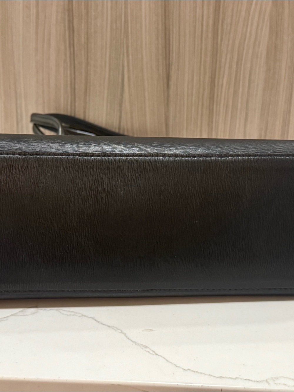 Longchamp Roseau Black Leather Tote Bag – Red Interior - Picture 12 of 14